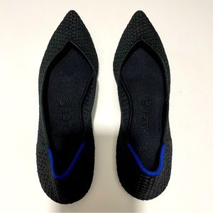 Rothy's "The Point “ flats in black size 39.5